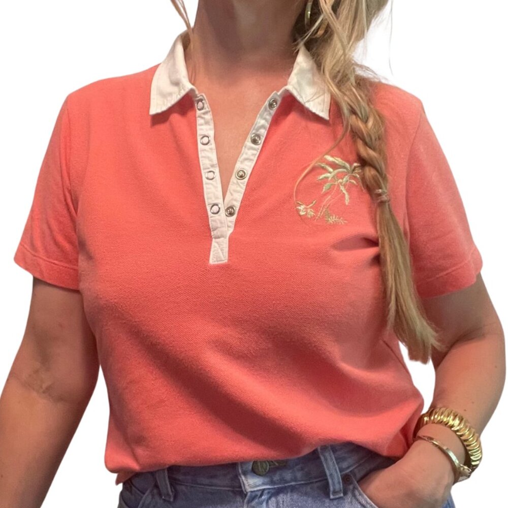 Vintage polo shirt vintage women's shirt 80s shirt 90s shirt preppy shirt